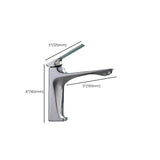 Aerator Included Low Arc Silver Copper Bathroom Sink Faucet Image - 13