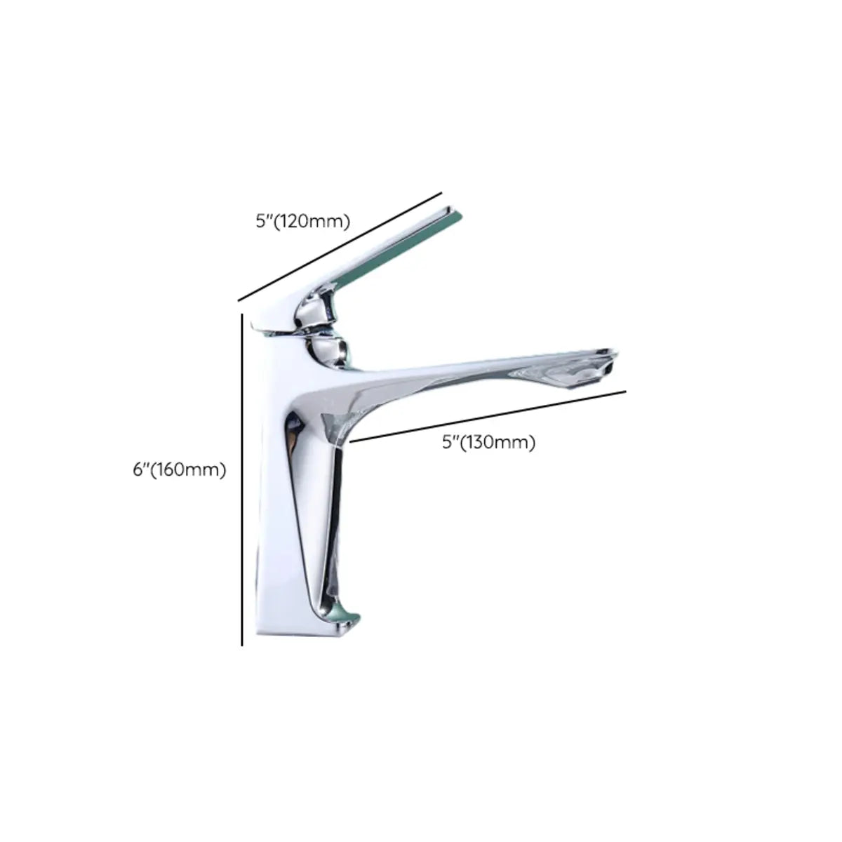 Aerator Included Low Arc Silver Copper Bathroom Sink Faucet Image - 14