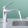 Aerator Included Low Arc Silver Copper Bathroom Sink Faucet Image - 2