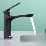 Aerator Included Low Arc Silver Copper Bathroom Sink Faucet Image - 6