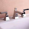 Aerator Included Matte Black 3-Hole Widespread Copper Faucet Image - 5