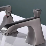 Aerator Included Matte Black 3-Hole Widespread Copper Faucet Image - 6