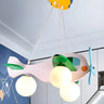 Airplane Ball Metal Kids Room Multicolor LED Chandelier Image - 5