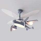 Airplane Themed Kids Room Ceiling Fan with LED Light Image - 4