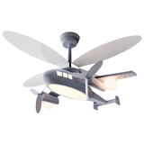 Airplane Themed Kids Room Ceiling Fan with LED Light Image - 5