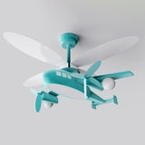 Airplane Themed Kids Room Ceiling Fan with LED Light Image - 7