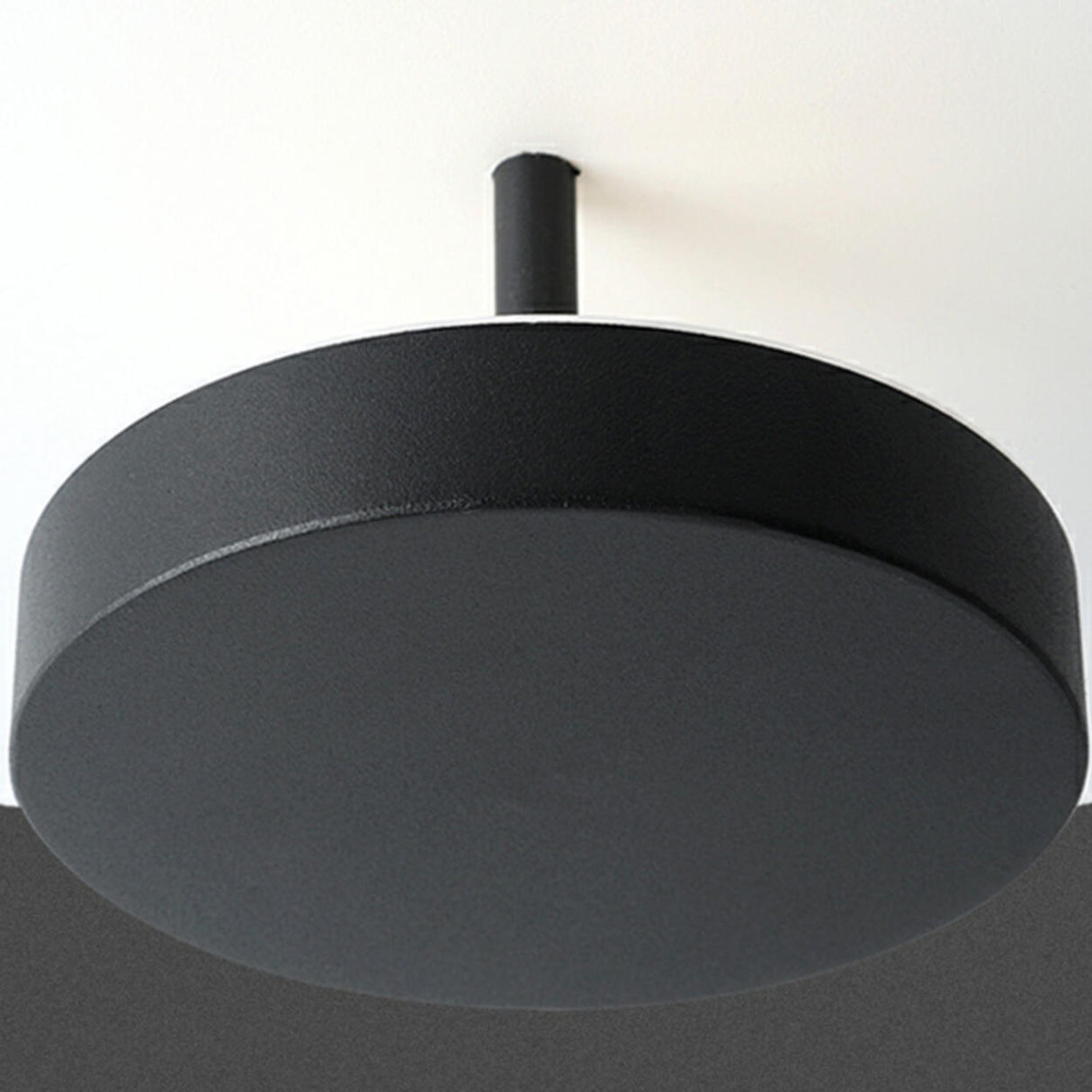 Aisle Black White Disc Dimmable Semi-Flush Mount Light Image - 8