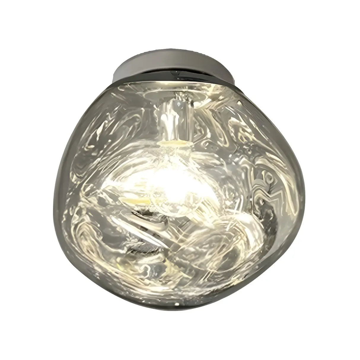 Aisle Chrome Finish Geometric Semi-Flush Mount Light Image - 11