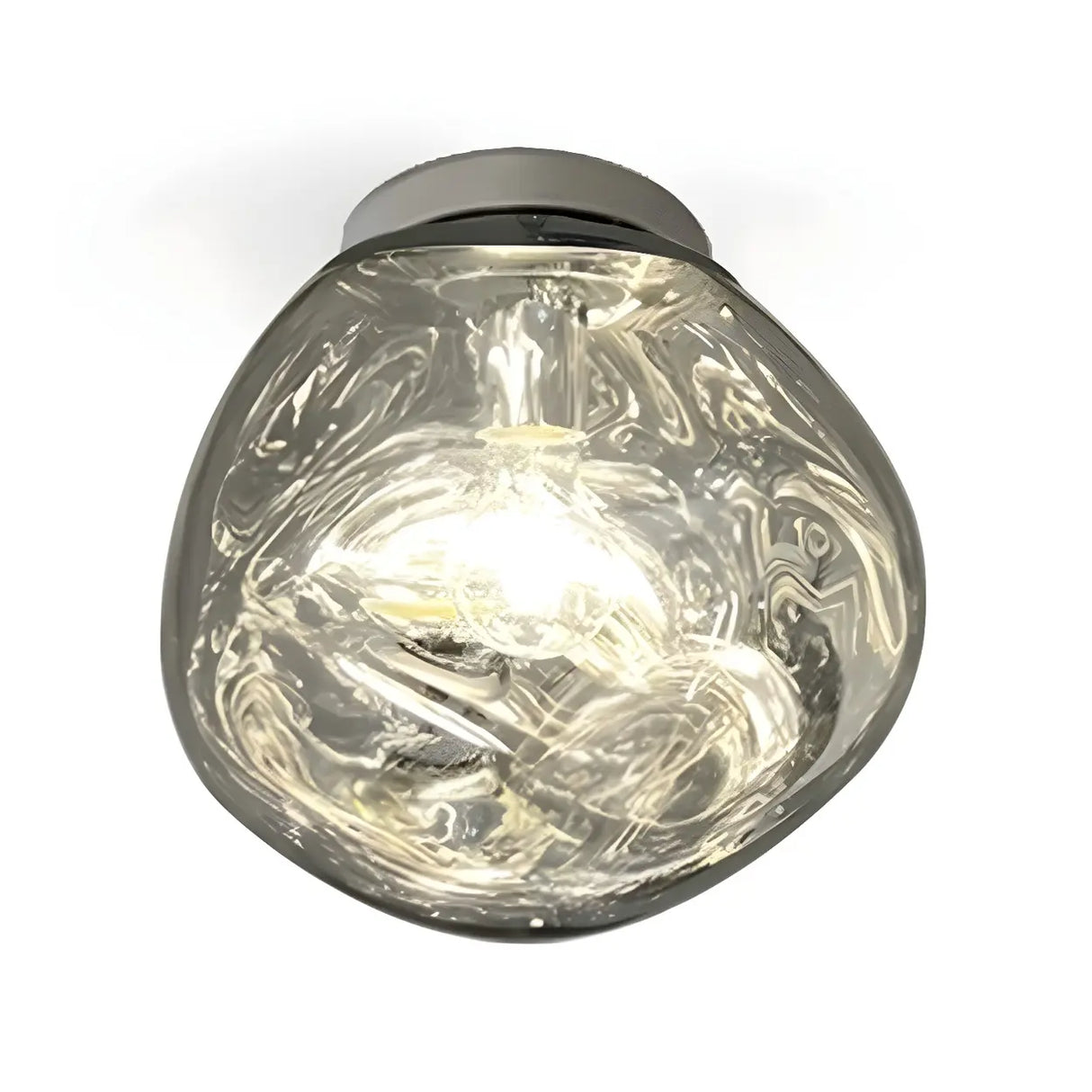 Aisle Chrome Finish Geometric Semi-Flush Mount Light Image - 7