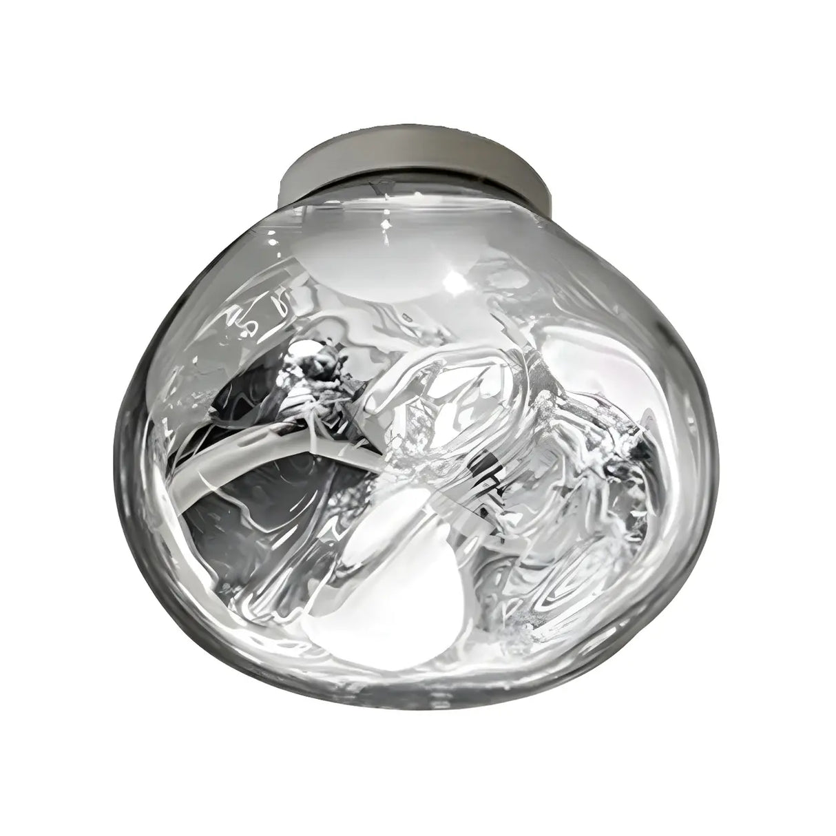 Aisle Chrome Finish Geometric Semi-Flush Mount Light Image - 9