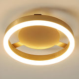 Aisle Gold Square Dimmable LED Semi-Flush Mount Light Image - 6