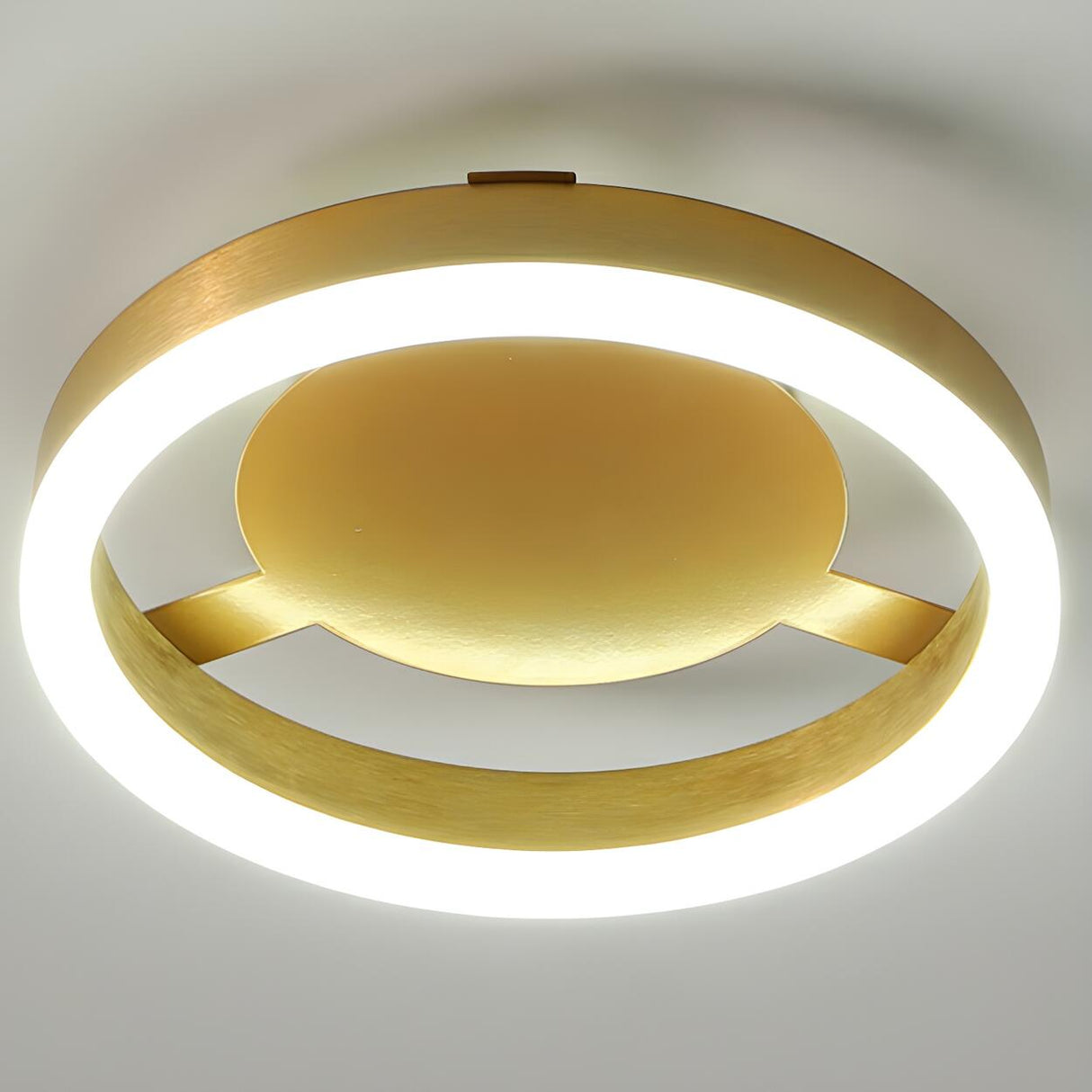 Aisle Gold Square Dimmable LED Semi-Flush Mount Light Image - 7