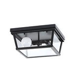 Aisle Industrial Black Square Metal Flush Mount Light Image - 12