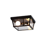 Aisle Industrial Black Square Metal Flush Mount Light Image - 6