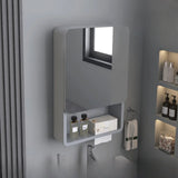 Aluminum Frameless White LED Medicine Cabinet with Shelf Image - 3