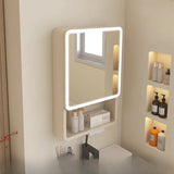 Aluminum Frameless White LED Medicine Cabinet with Shelf Image - 7