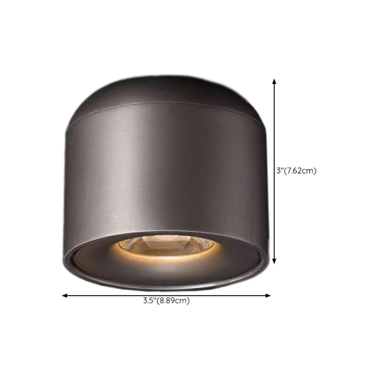 Aluminum Nickel Cylinder LED Flush Mount Ceiling Light 