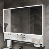 Aluminum Rectangle White LED Mirror Medicine Cabinet Image - 9