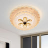 Amber Crystal Tiered Flower LED Flush Mount Light Image - 1