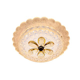 Amber Crystal Tiered Flower LED Flush Mount Light Image - 3