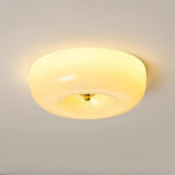 Amber Glass Ambient Round Flush Mount Light  Image - 11