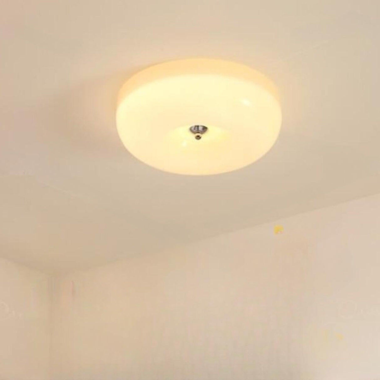 Amber Glass Ambient Round Flush Mount Light  Image - 4