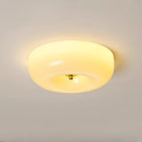 Amber Glass Ambient Round Flush Mount Light  Image - 9