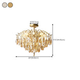 Amber Raindrop Crystal Semi-Flush Mount Ceiling Light Image - 28