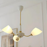 American Gold and Black Frosted Glass Chandelier Image - 2