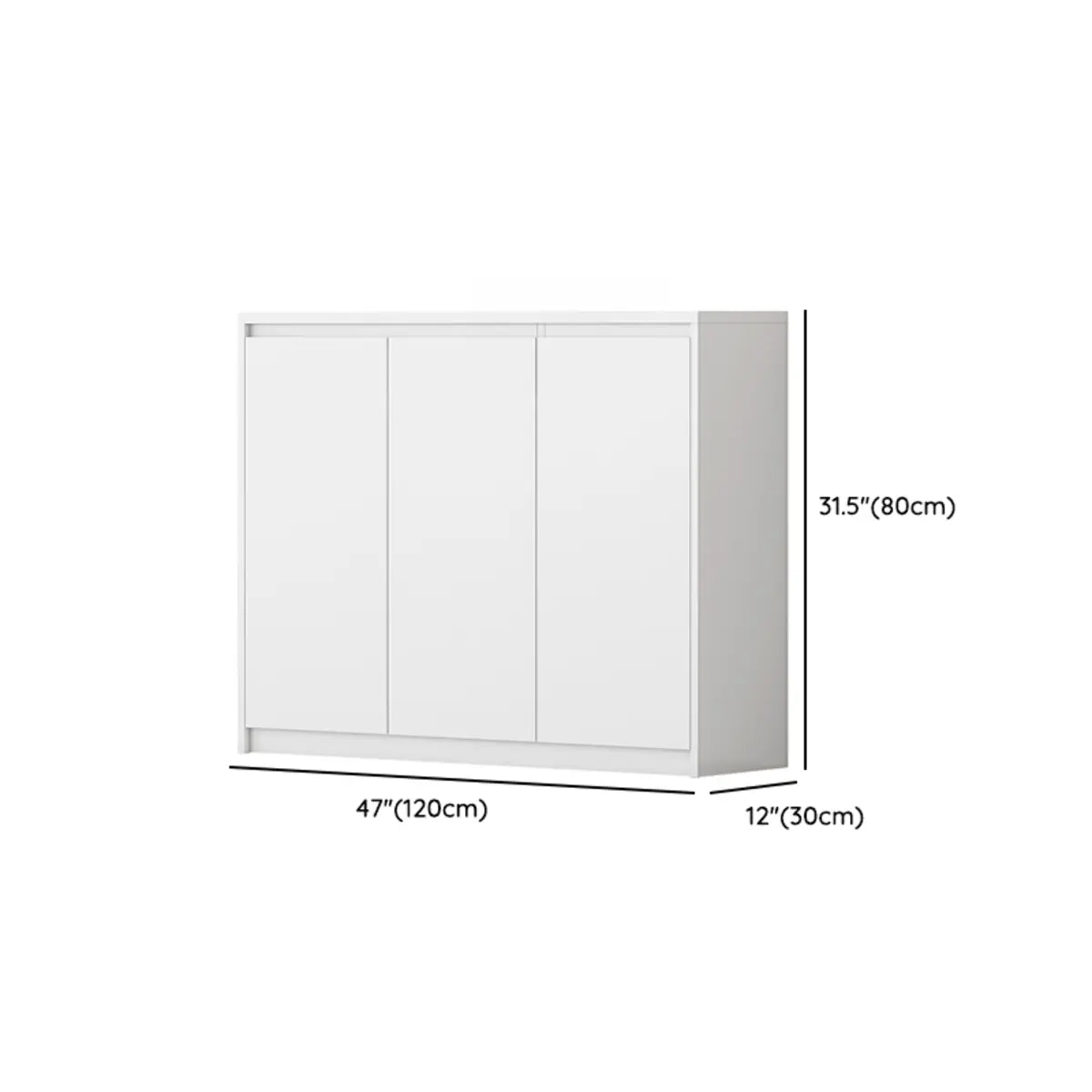 Ample Scratch Resistant White Wood Office Storage Cabinet Image - 19