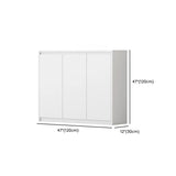 Ample Scratch Resistant White Wood Office Storage Cabinet Image - 26