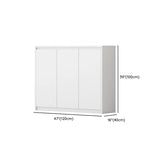 Ample Scratch Resistant White Wood Office Storage Cabinet Image - 10