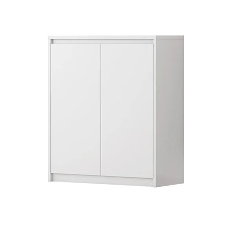 Ample Scratch Resistant White Wood Office Storage Cabinet Image - 2