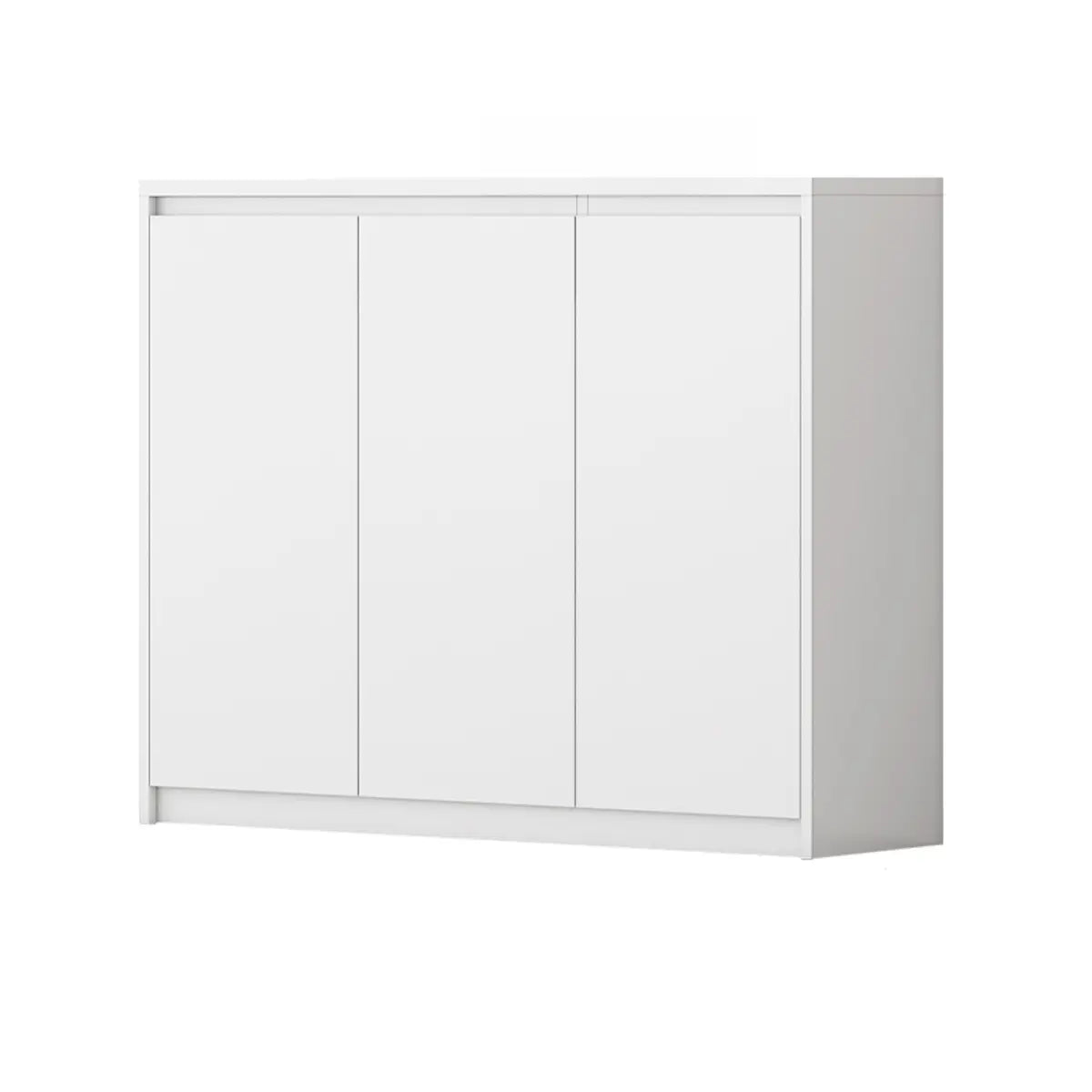 Ample Scratch Resistant White Wood Office Storage Cabinet Image - 3