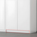 Ample Scratch Resistant White Wood Office Storage Cabinet Image - 8