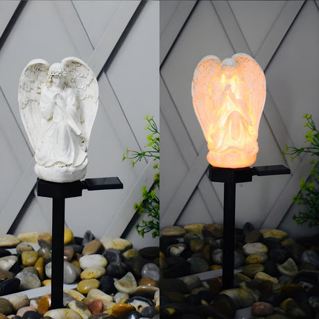 Angel Shaped Solar Garden Stake Lights Landscape Lighting Image - 1