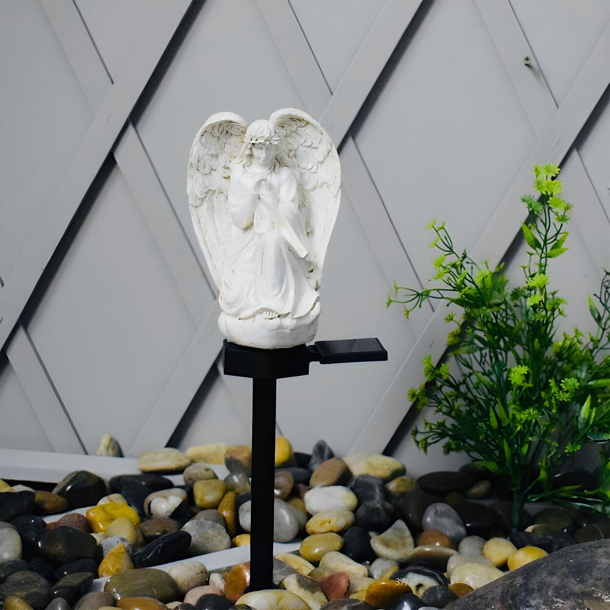 Angel Shaped Solar Garden Stake Lights Landscape Lighting Image - 4