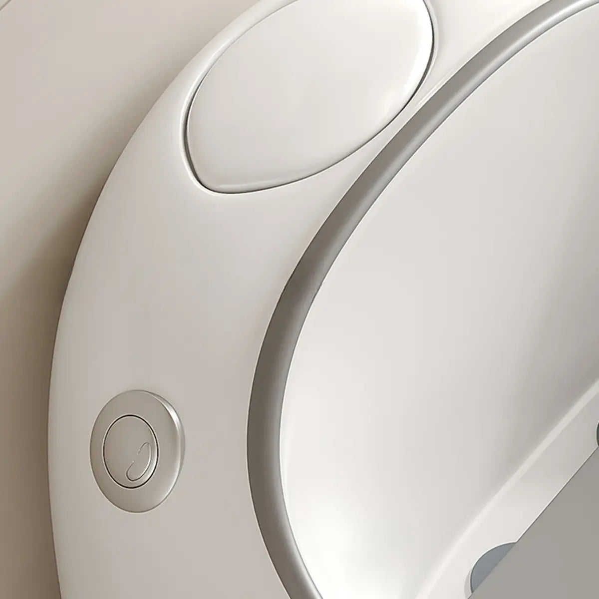 Antimicrobial Seat Modern Oval Ceramic White Compact Toilet Image - 12