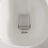 Antimicrobial Seat Modern Oval Ceramic White Compact Toilet Image - 14