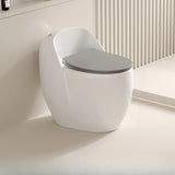 Antimicrobial Seat Modern Oval Ceramic White Compact Toilet Image - 19