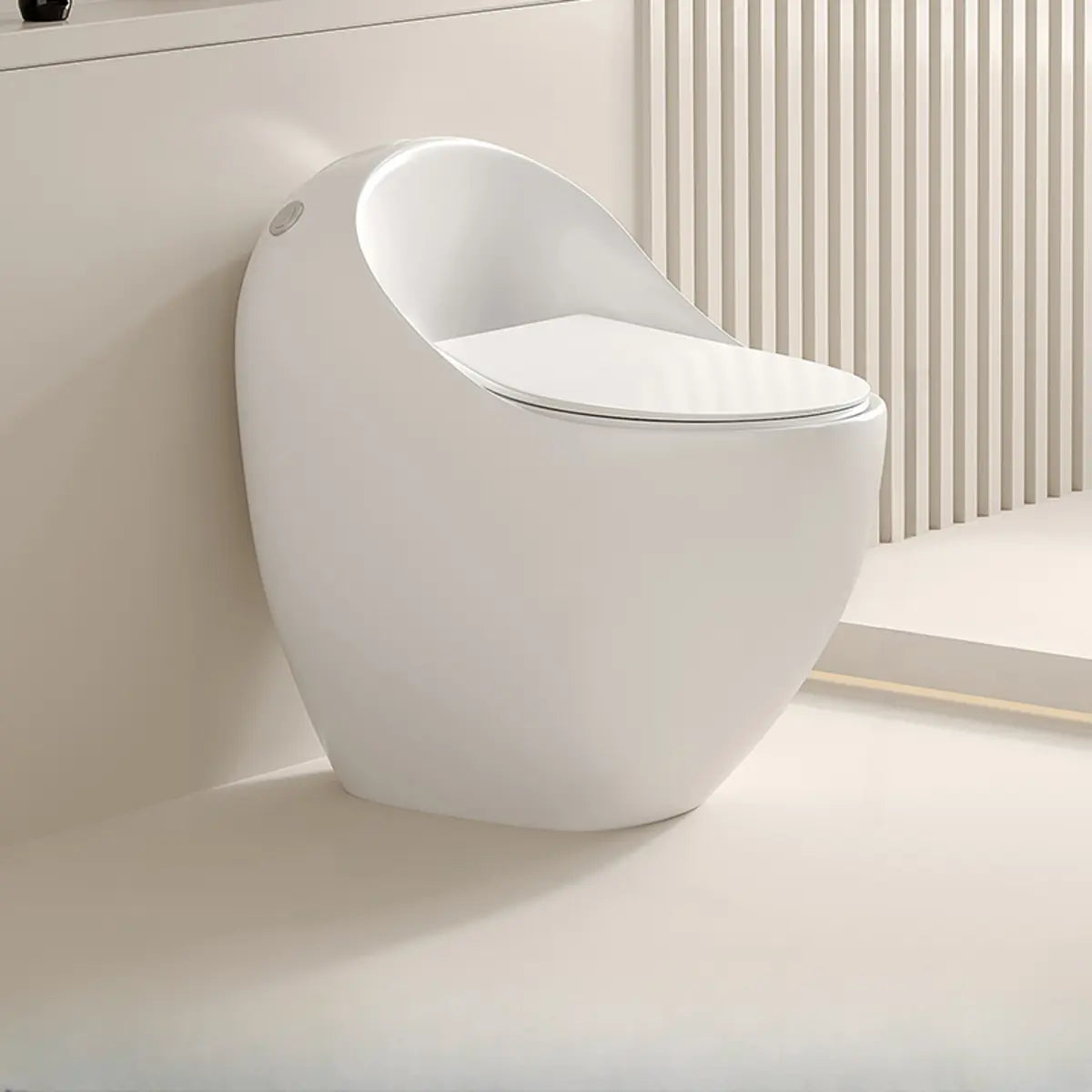 Antimicrobial Seat Modern Oval Ceramic White Compact Toilet Image - 22