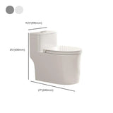 Antimicrobial Seat Modern Oval Ceramic White Compact Toilet Image - 31