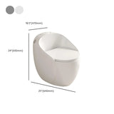 Antimicrobial Seat Modern Oval Ceramic White Compact Toilet Image - 32