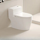 Antimicrobial Seat Modern Oval Ceramic White Compact Toilet Image - 8