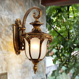 Antique Balck Iron Outdoor LED Wall Lantern Light Image - 17