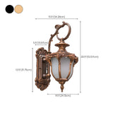 Antique Balck Iron Outdoor LED Wall Lantern Light Image - 22