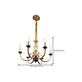 Antique Brass Candelabra Chandelier Adjustable Height #size