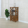 Antique Chic Open Back Vertical Wood Storage Bookcase Image - 14