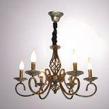 Antique Classic Metal Candelabra Round Chandelier Image - 3