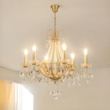 Antique Crystal Candle Gold Alloy Large Chandelier  Image - 4